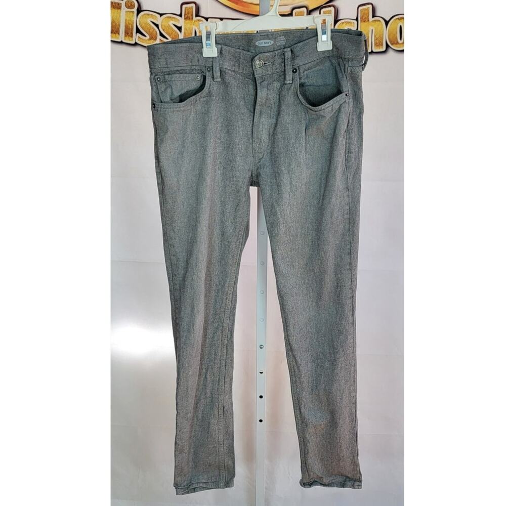 Mens Old Navy Gray Relaxed Slim Taper jeans Size 33x34